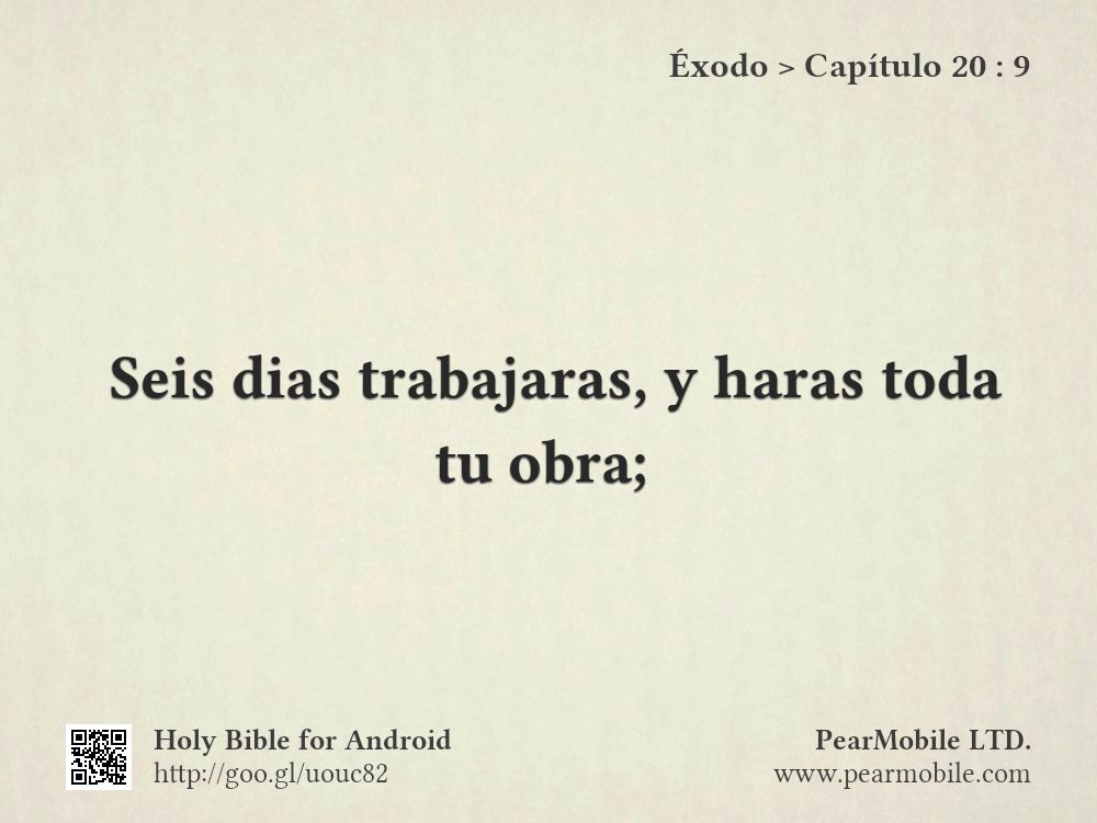 Éxodo, Capítulo 20:9